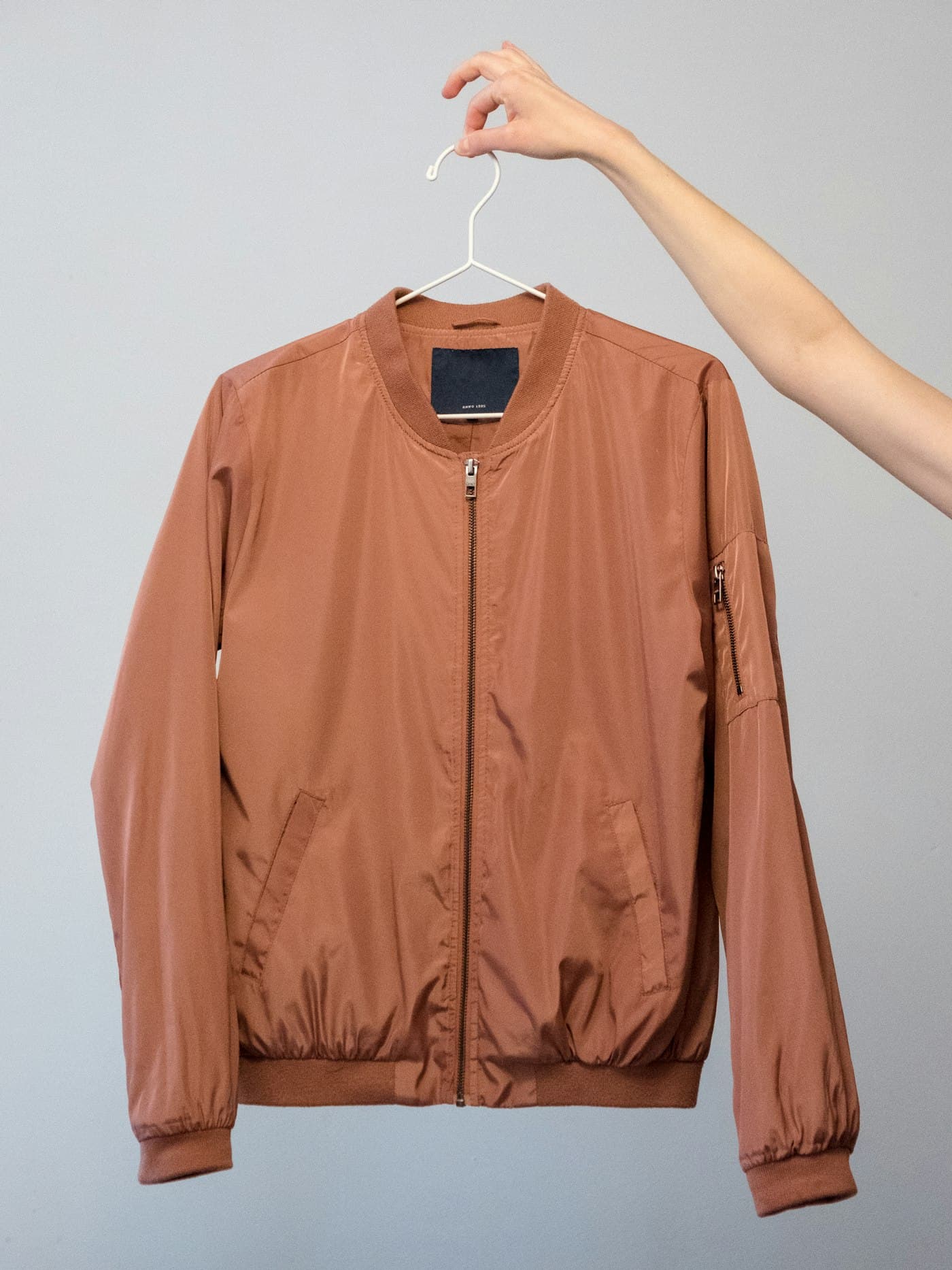Jaket bomber canvas clay